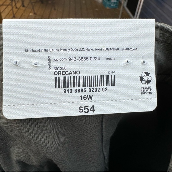 NWT a.n.a women’s size 16W highest-rise wide leg pants bottoms oregano army - Picture 10 of 11